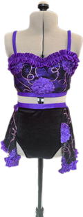 Purple Paradise 2 Piece - Crop Top and Skirt