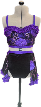 Purple Paradise 2 Piece - Crop Top and Skirt