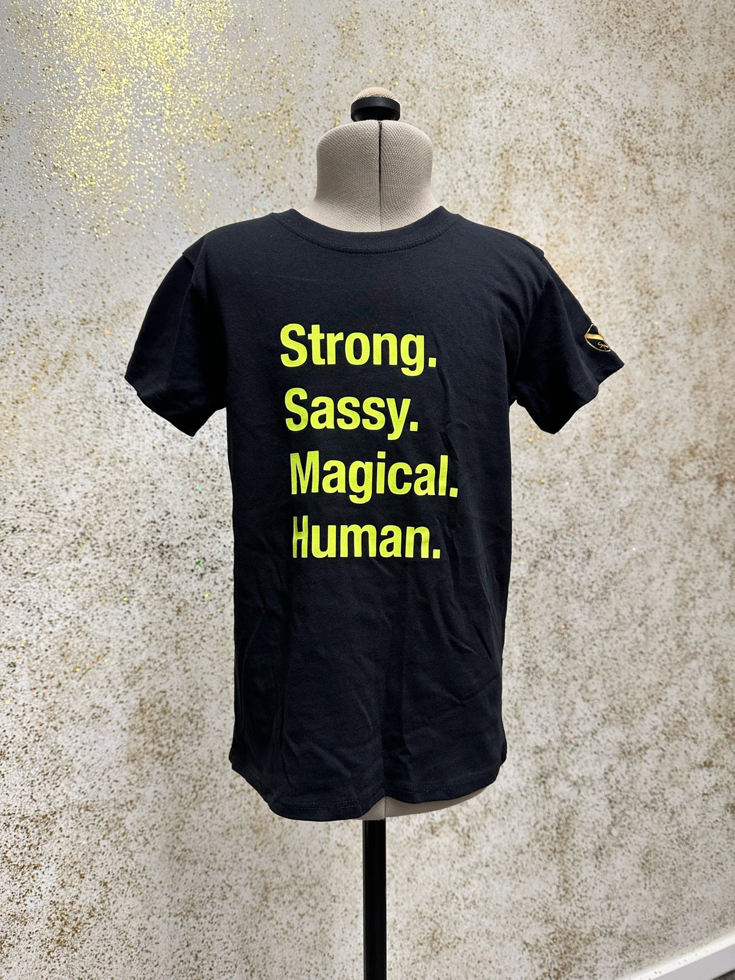 Strong Sassy Magical Human T-Shirt - Kids- Neon Yellow