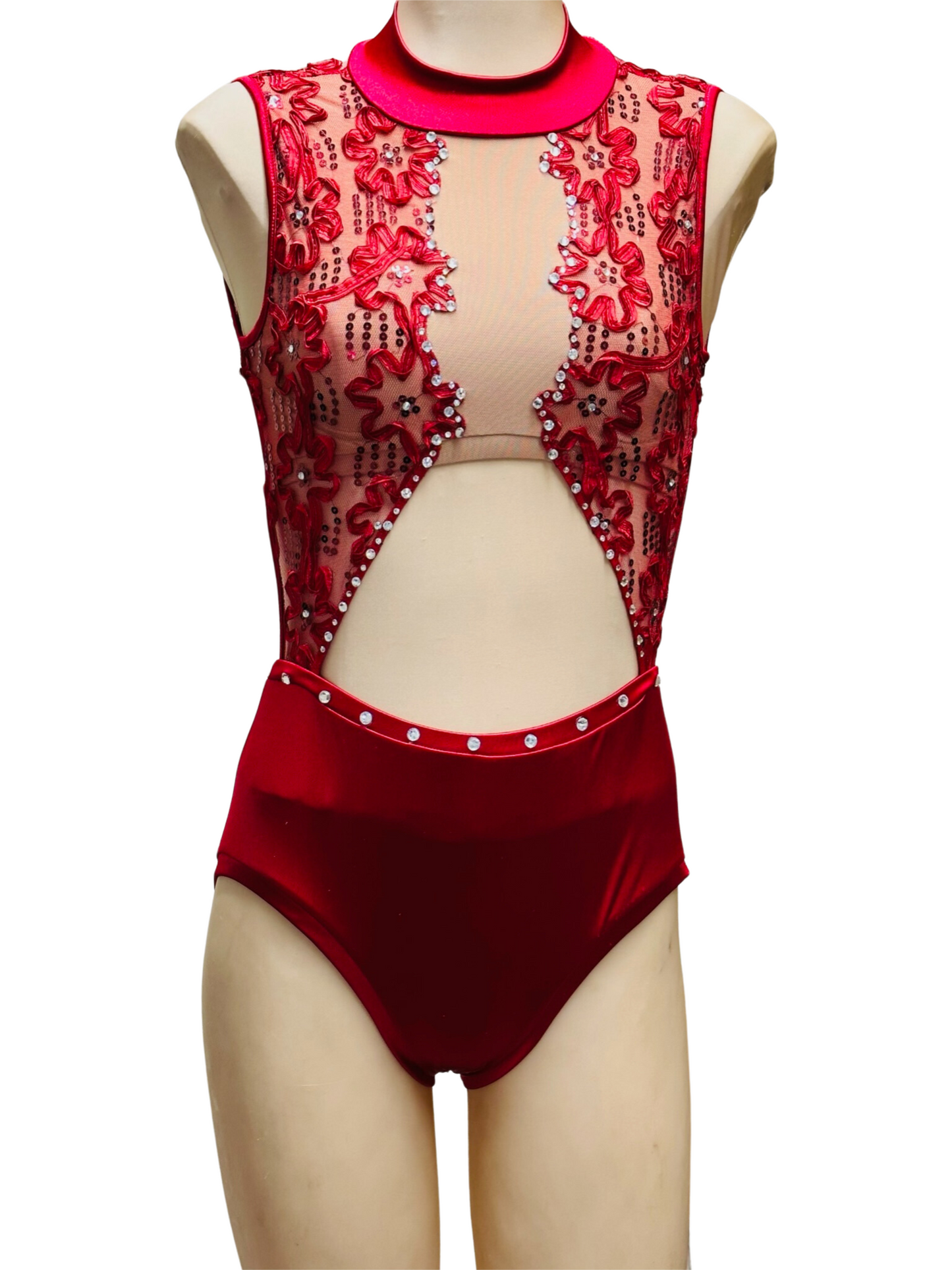 Ruby Jewels Bodysuit - Red