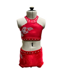 Racing Red Crop Top & Shorts Set