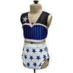 Stars & Stripes - Silver/White/Blue