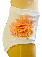 Spring Creamsicle Crop & Brief Set - White