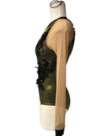 Metallic Bodysuit Dance Costume