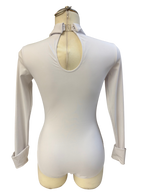 White Long Sleeve Bodysuit Dance Costume