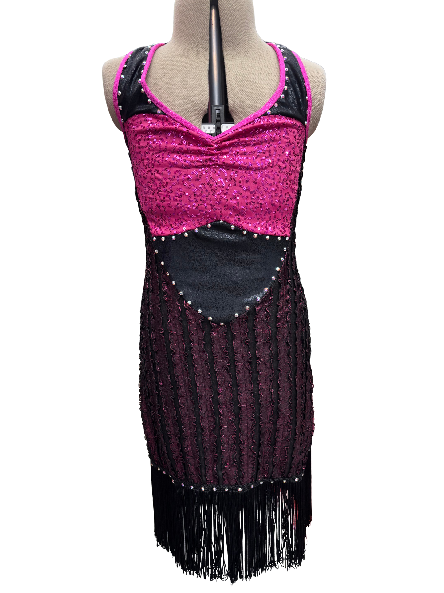 Kids Dance Costume Fringe Dress