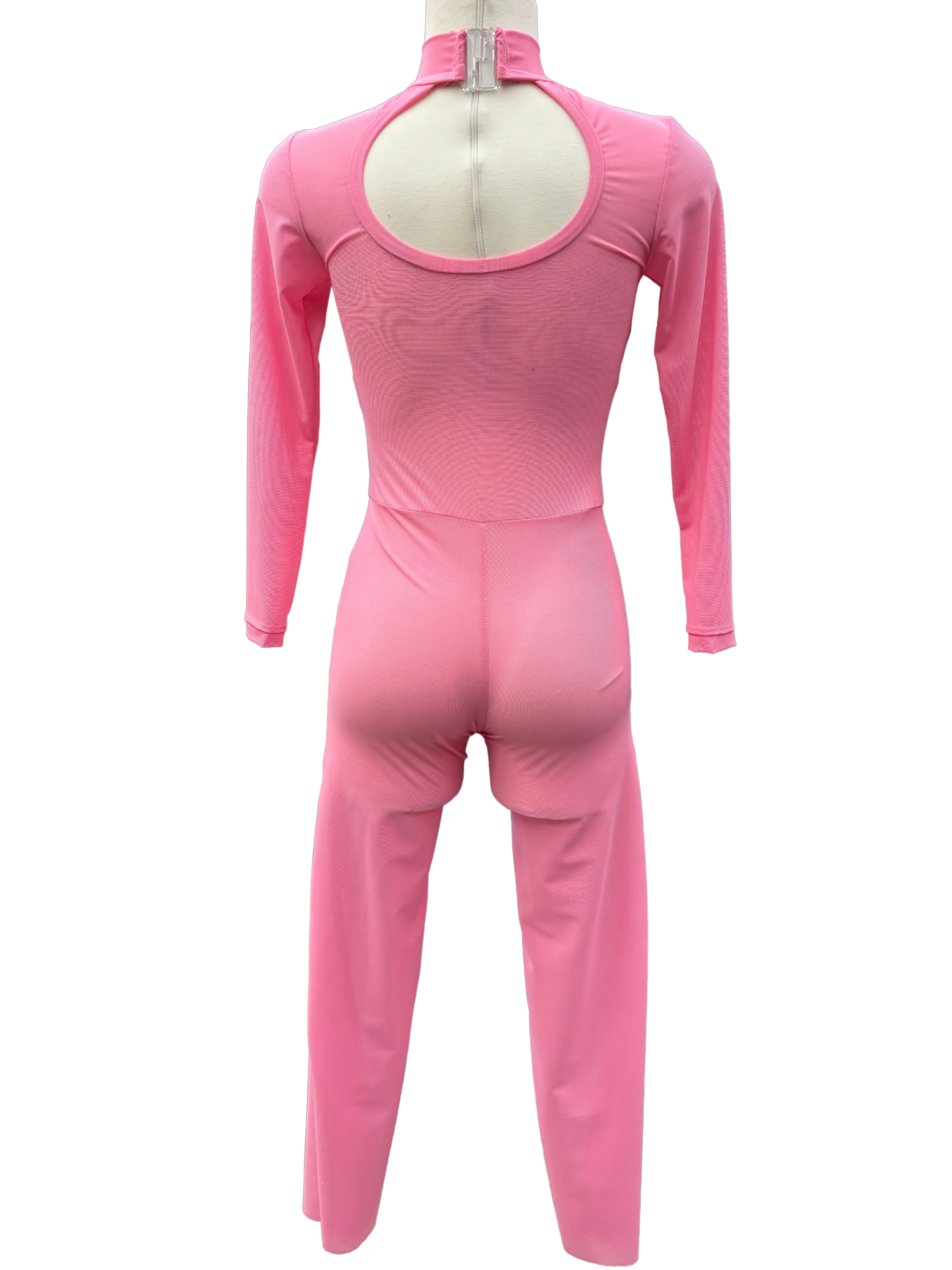 Pink Mesh Jumper Dance Costume