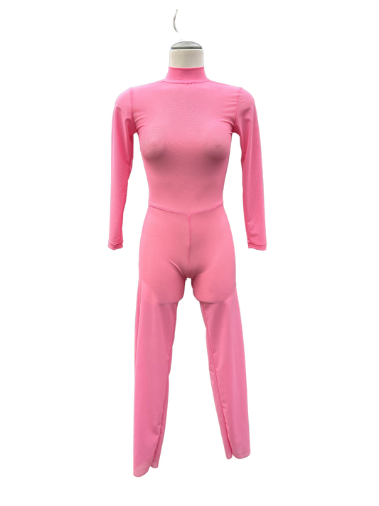 Pink Mesh Jumper Dance Costume