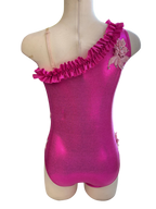 Pink Metallic One Shoulder Bodysuit