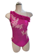 Pink Metallic One Shoulder Bodysuit