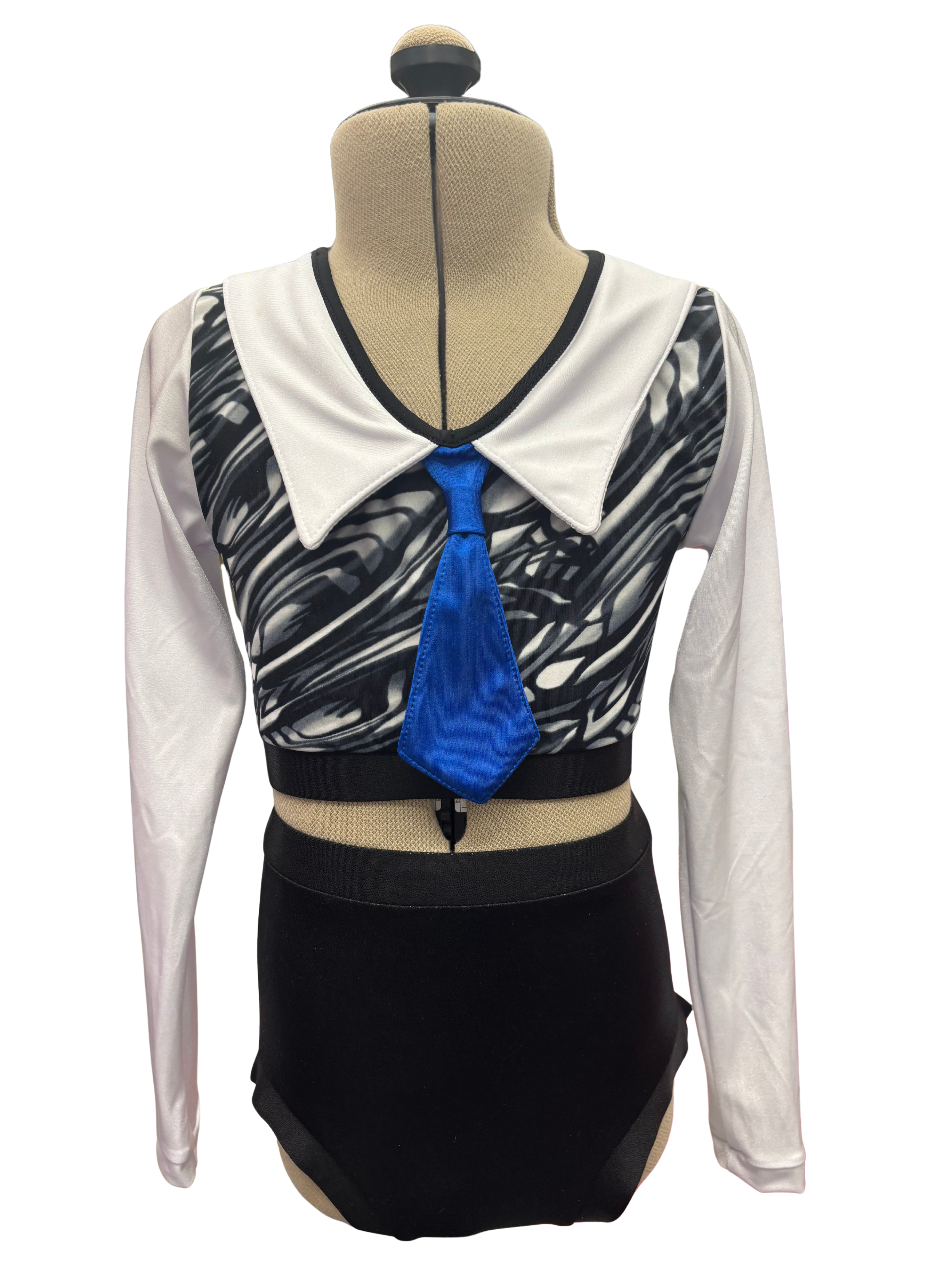 Long Sleeve Crop Top Dance Costume