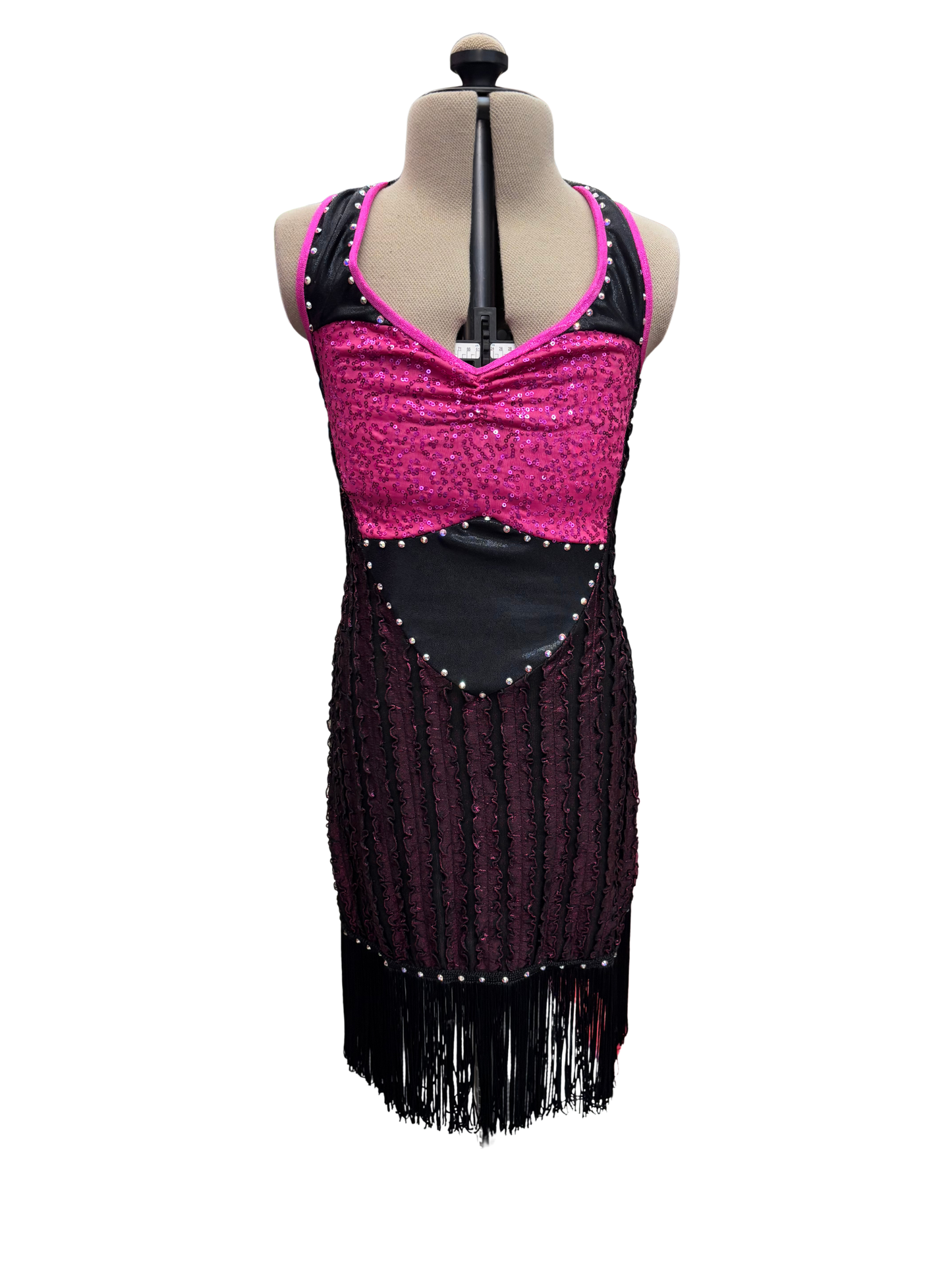 Kids Dance Costume Fringe Dress