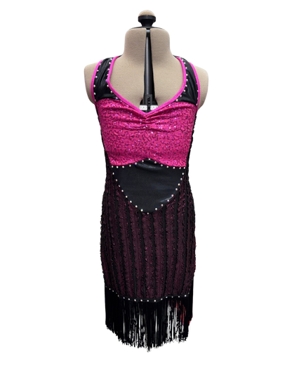 Kids Dance Costume Fringe Dress