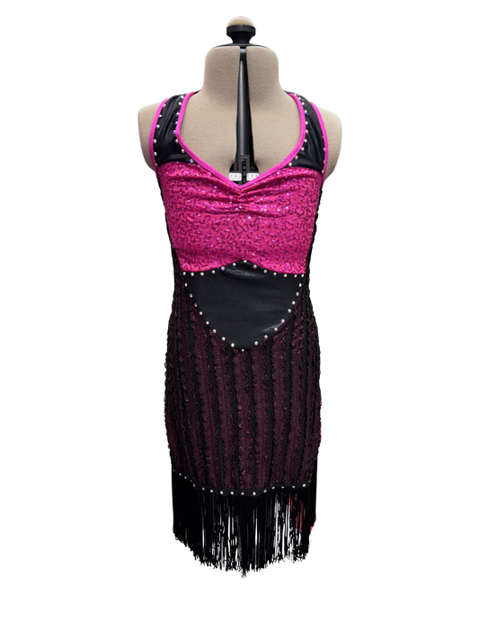 Kids Dance Costume Fringe Dress