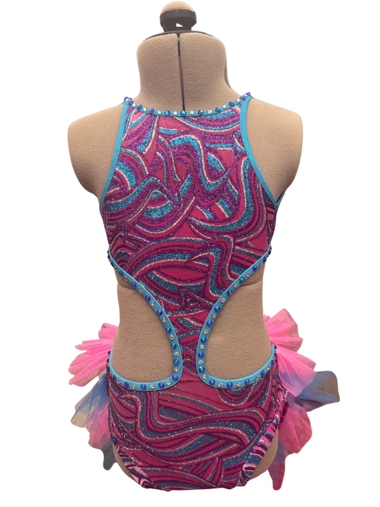 Glitter Velvet Kids Dance Costume Tutu