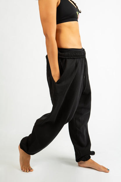 Black Track Pant with Pockets