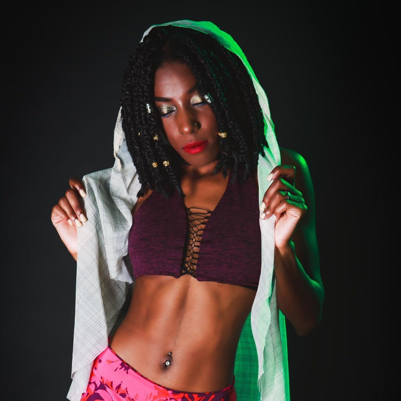 Need a Lift? Halter Crop Top Magical Mauve