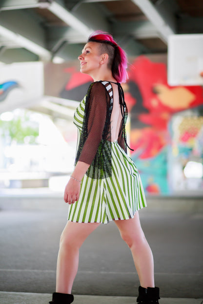 Bingo Bango Dress-Neon Stripes
