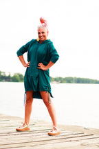 Cuddle Puddle Sweater Dress-Jade