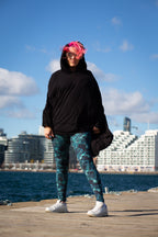 Cuddle Puddle Sweater Dress-Black