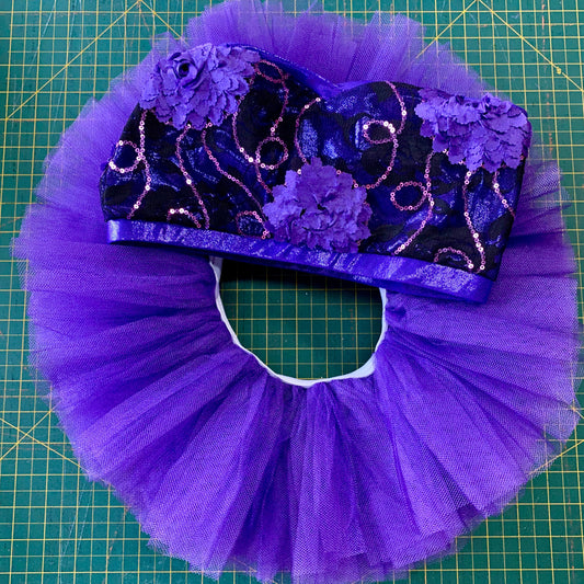 Purple Floral Tutu Set