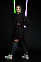 Cuddle Puddle Sweater Dress-Black